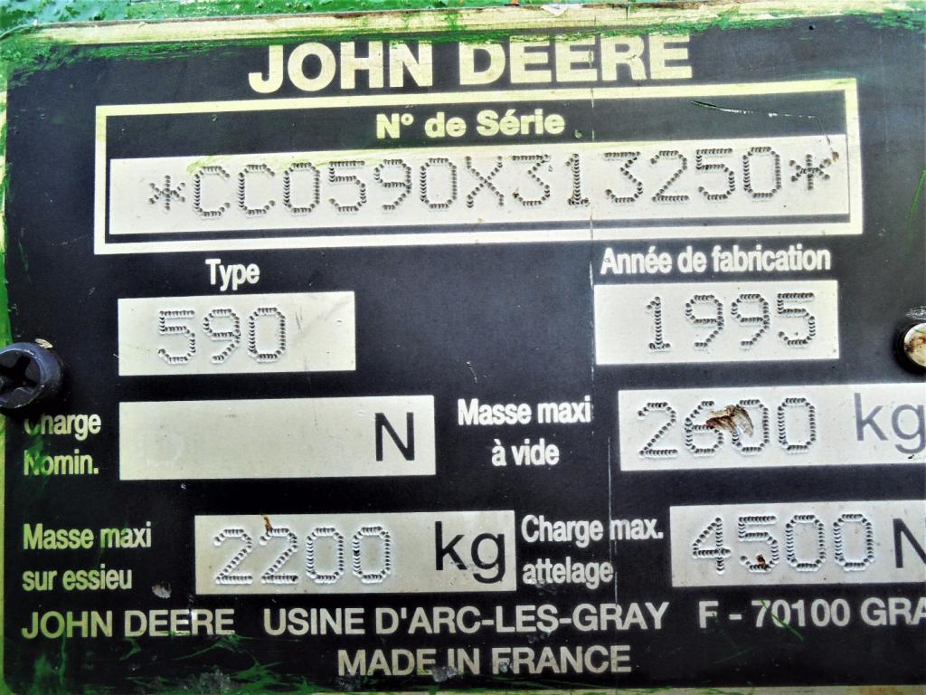 Sprzedam prasę John Deere 590 - zmniennokomorowa